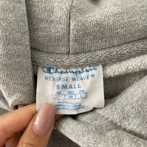 grey champion reverse weave hoodie - Picture 3 of 7